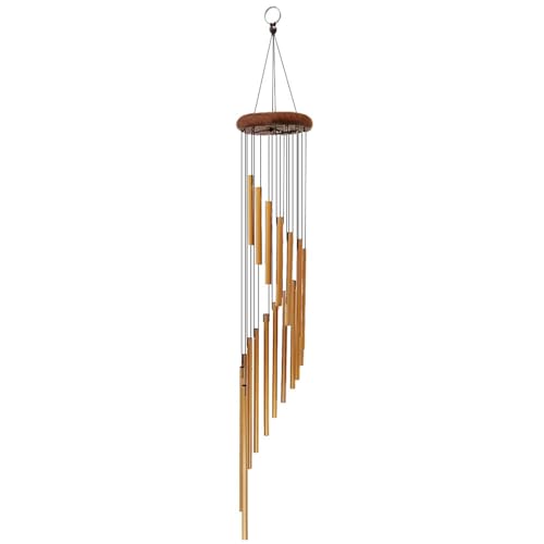 YIHANSS Windspiele für draußen, 18 Metallröhren, Windspiel, hängende Dekoration für Zuhause, Terrasse, Garten (Farbe: A, Größe: 81 cm)