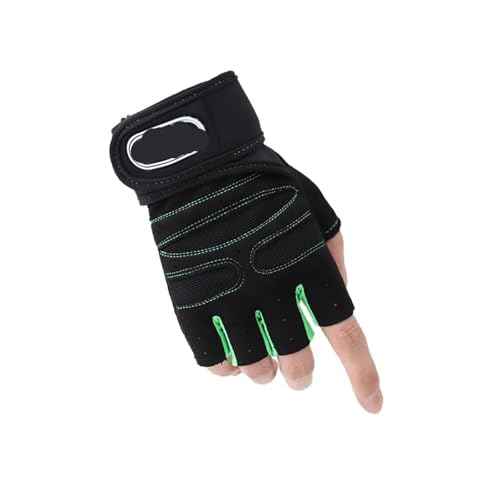 LYHYDMA Fitness-Handschuhe Fitnesshandschuhe, Gewichtheben-Handschuhe, Bodybuilding-Training, Sport, Training, Radfahren, Motorrad, Sport, Workout-Handschuhe, Männer und Frauen(Black Green,XL)