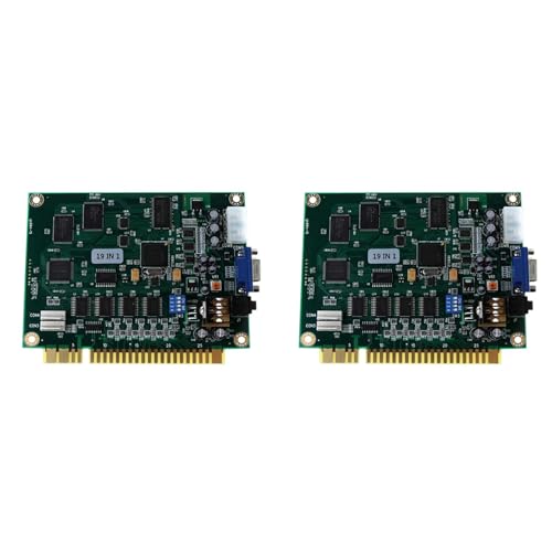 Oladfiop 2X 19 im 1 Multicade PCB Board Arcade Classic Spiel Board Vga Ausgang Arcade Spiel Board Horizontal Langlebig für Jamma Arcade