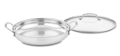 Cuisinart 425-30D Everyday Pfanne mit Deckel, Edelstahl, 30,5 cm Contour Kochgeschirr, silber