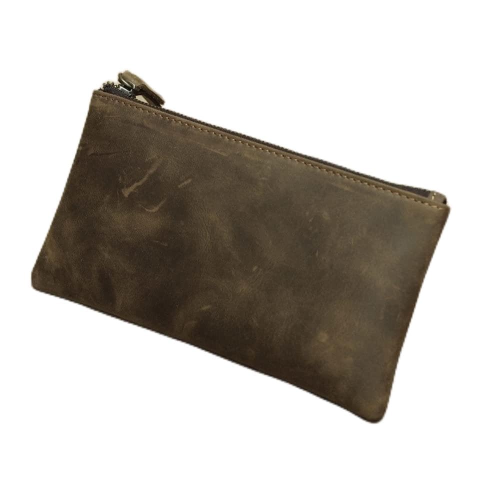 VSULZVNU 1 Stück handgefertigte lässige Herren-Geldbörse, lange Clutch mit großem Fassungsvermögen, schlanke Brieftasche, Kartenhalter (Farbe: G, Größe: 19 x 1 x 10 cm)