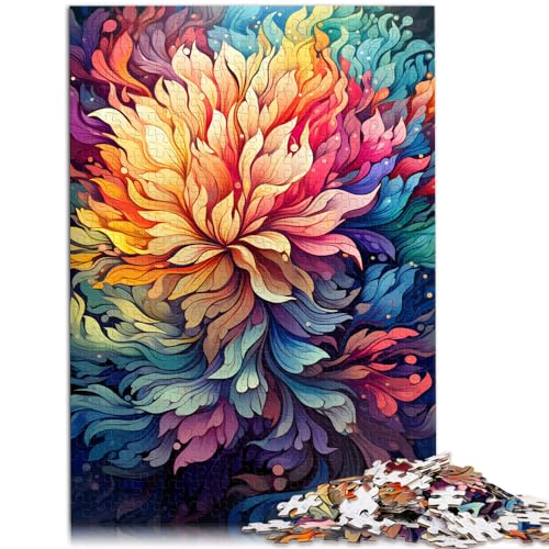 Puzzle, Lernspiele, Farbmalerei, Blumen, 1000 Teile, Puzzle für Erwachsene, Geschenke, Holzpuzzle, Geschenk zum Geburtstag, 1000 Teile (50 x 75 cm)