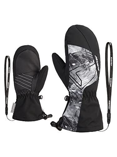 Ziener Kinder LAVALINO Ski-Fäustling/Wintersport | wasserdicht, extra warm, Wolle, Gray Seal Ripstop, 5