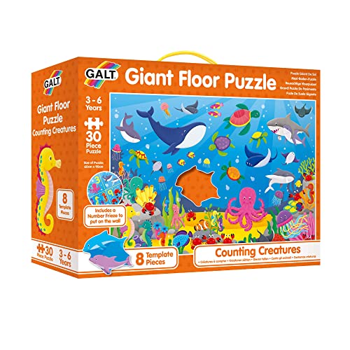 Galt 1005371 Counting Creatures Riesiges Bodenpuzzle mit Zählen, Mehrfarbig