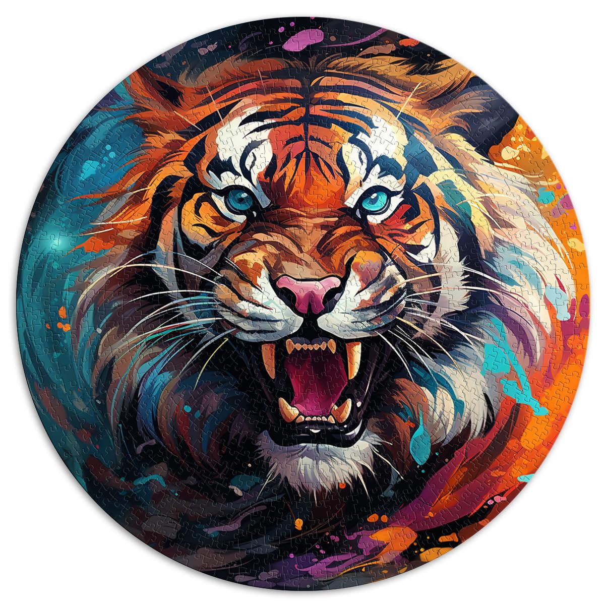 Spielzeug-Puzzle „The Top Fiercest Tigers“ 1000 Teile für Erwachsene, Geschenke 26,5 x 26,5 Zoll, Puzzle-Geschenke, interessante Puzzles zur Stressreduzierung