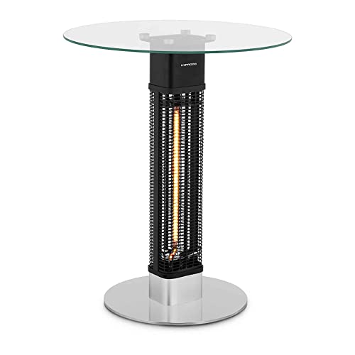 Uniprodo UNI_HEATER_08 Tisch Heizstrahler Infrarot Ø 60 cm 1.500 W Wärmestrahler Infrarotstrahler Tisch