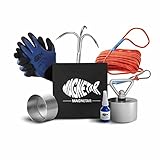 Magnetar - Vismagneet Set - 1400kg Magneet - Pakket inclusief Haak/Touw/Handschoenen/Beschermhoes/Borglijm - Perfecte Kit voor Magneetvissen…