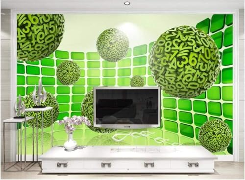 Green Digital Sphere Kreativraum 3D Tapete Poster Restaurant Schlafzimmer Wohnzimmer Sofa TV Dekorative Wand-430cm×300cm