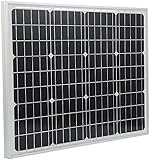 LeoFla Photovoltaik-Solarpanel 50 W 21 V mit Klemmzange, variabel, mittel