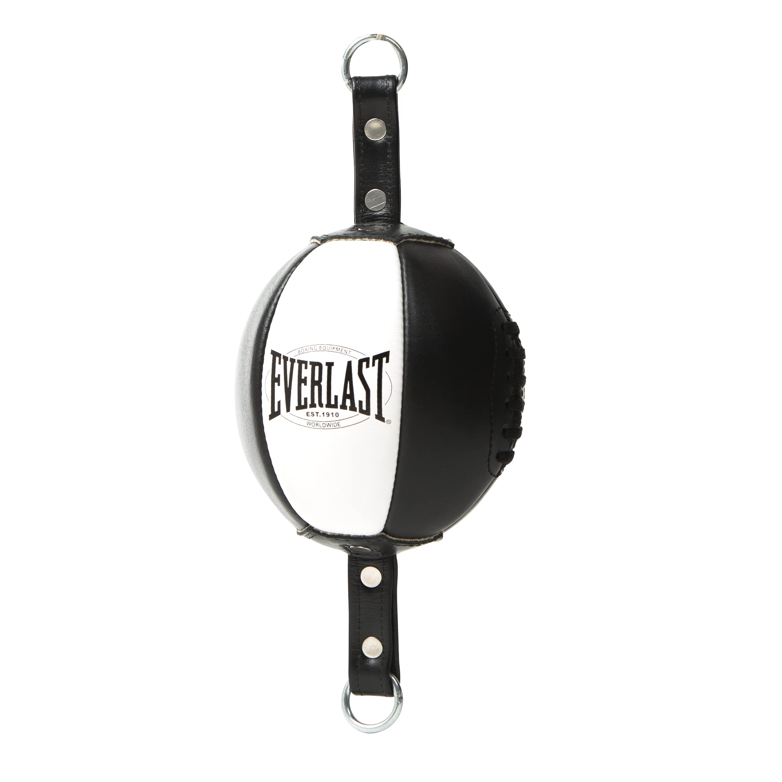 Everlast Unsiex Erwachsene Sport Boxen Punching Ball 1910 Double End Speed Bag, Schwarz/Weiß, L