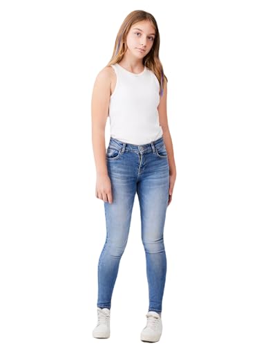 LTB Jeans Mädchen-Jeanshosen Isabella G Skinny Mittlere Taille mit Reißverschluss in Lightblau - Größe 134CM