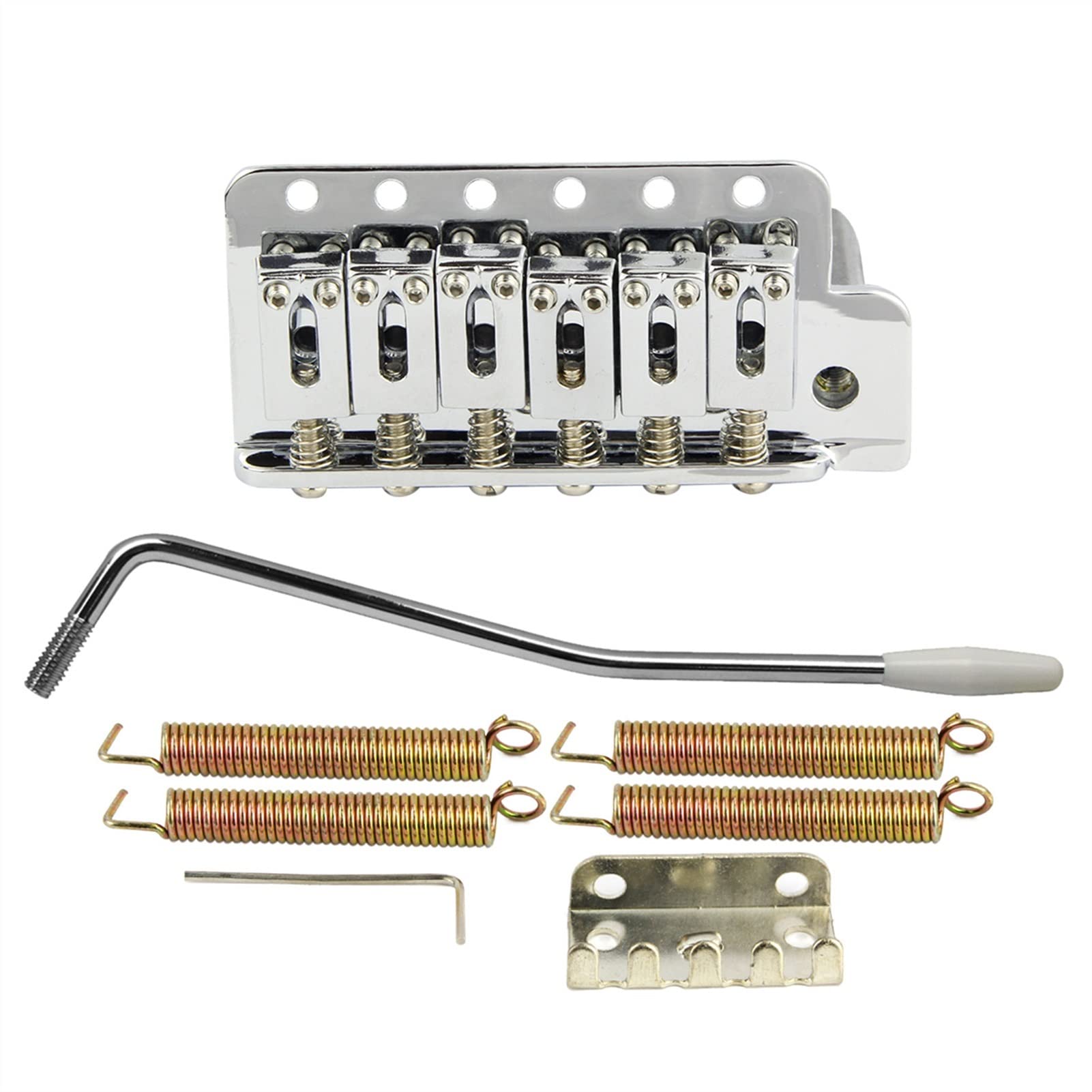 Gitarre Bridge Tremolo Bridge System Zinklegierungssattelzeichenfolge 10,8mm Für Stecken Elektrische Gitarre Gitarrebrücke(Chrome)