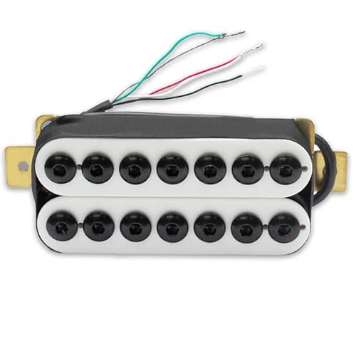 7-saitiger Humbucker Für E-Gitarre, Big Hex, Verstellbarer Doppelspulen-Tonabnehmer, Spulenaufteilung, Tonabnehmerausgang e gitarren tonabnehmer (Color : Bridge 62mm)