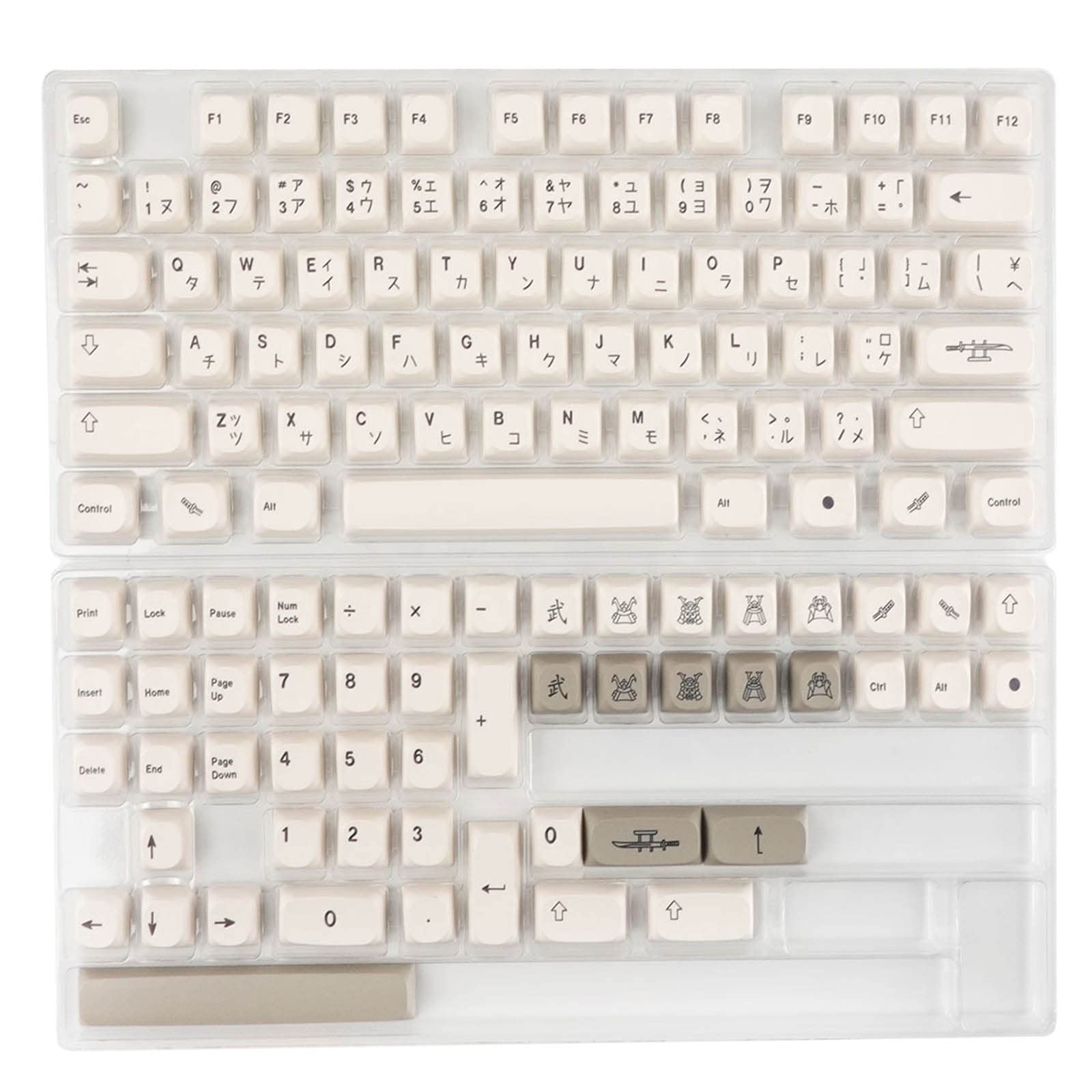 Mechanische Tastatur-Tastenkappen, Profil, 126 Tasten, Farbstoff-Sub-Tastenkappen, japanische Taste für MX GK61, 64, 68, 96, 126, Profil-Tastenkappen, Pbt