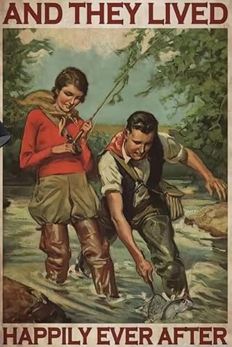 HfmQuisutron Jigsaw Puzzle 1000 Teile Retro Fishing Art Poster Holzpuzzle Poster Holz Für Erwachsene Kinder Spiele Lernspielzeug Df148Zq