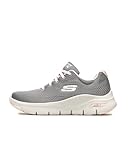 Skechers Damen Arch Fit Big Appeal sneakers, Grau Gray Knit Mesh Pink Trim Gypk, 37 EU