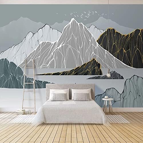 XLMING Light Luxury Abstrakte Tinte Landschaft 3D Tapete Home Dekoration Wohnzimmer Sofa Schlafzimmer Tv Hintergrund Wand-250cm×170cm