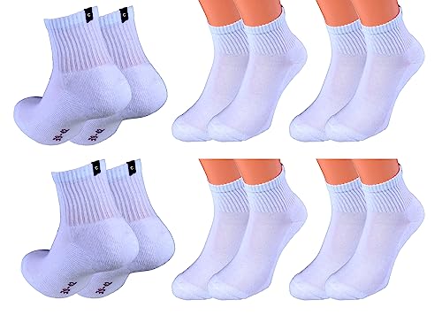 6 Paar Sport-Kurz-Socken, Kurzschaft mit Frotteesohle in weiß Marke Cocain für Damen und Herren Gr. 35-38