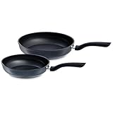 Fissler Cenit / Pfannenset 2-teilig (Ø 24 cm, Ø 28 cm) beschichtete Aluminium-Pfannen, Antihaft-Pfanne, alle Herdarten - auch Induktion, Schwarz