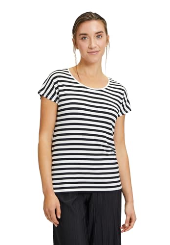 Cartoon Damen Basic Shirt mit Rundhalsausschnitt Schwarz/Weiß,42