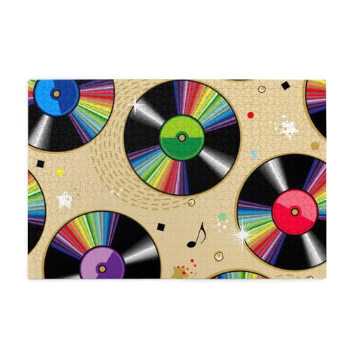 Schallplatten, Puzzles 1000 Teile Holzpuzzle Spielzeug Familienspiel Wanddekoration