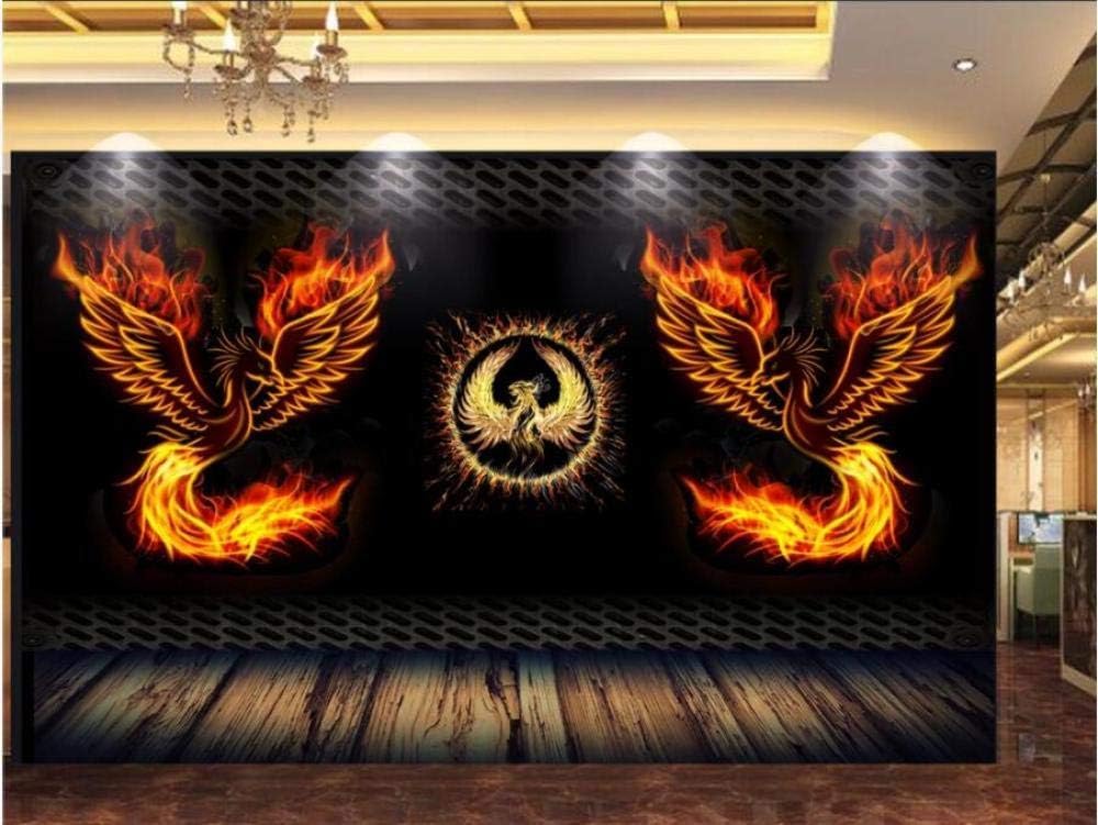 Feuer-Phönix 3D Tapete Poster Restaurant Schlafzimmer Wohnzimmer Sofa TV Dekorative Wand-150cm×105cm