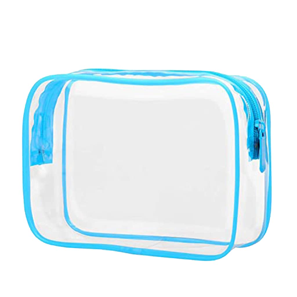 Transparente Make-up-Tasche für Kosmetik, Halsketten, Ohrringe, kleine Gegenstände, Aufbewahrung, Zuhause, Badezimmer, Büro, Reisen, auslaufsicher, transparente Tasche, Aufbewahrungstasche mit,