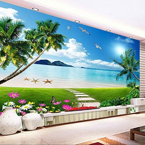 Schöner Meerblick, Strand Und Sonne 3D Tapeten Wanddekoration Fototapete Sofas Wohnzimmer Wandbild Schlafzimmer-200cm×140cm