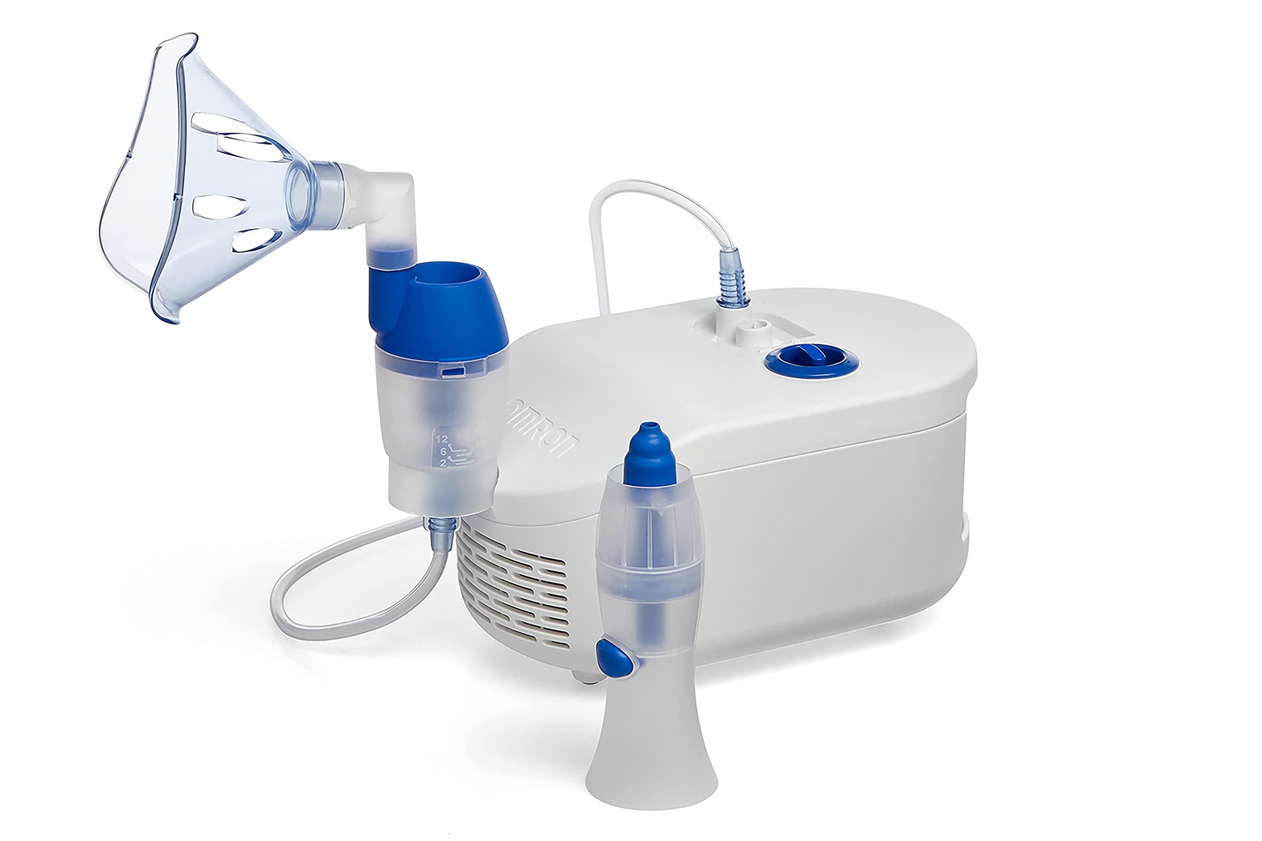 OMRON X102 Total 2-in-1-Inhalationsgerät mit Nasendusche - Inhalationsgerät für Kinder und Erwachsene - Inhalator zur Behandlung von Atemwegserkrankungen, Allergien sowie Erkältungen