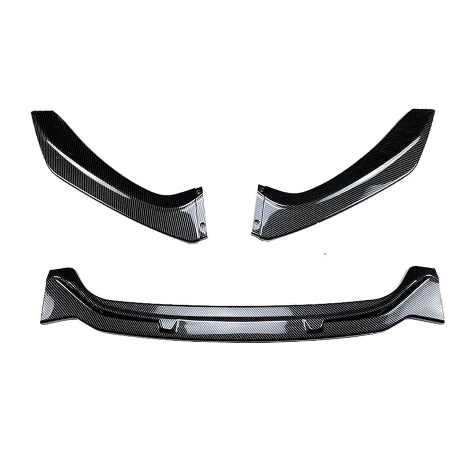 Splitter 3 PCS Auto Front Stoßstange Lip Spoiler Body Kit Für 1 Serie F20 F21 LCI 116i 118i 120i M135 M140i Pack Stil 2015 Zu 2019 Frontlippe(Kohlefaser-Optik)