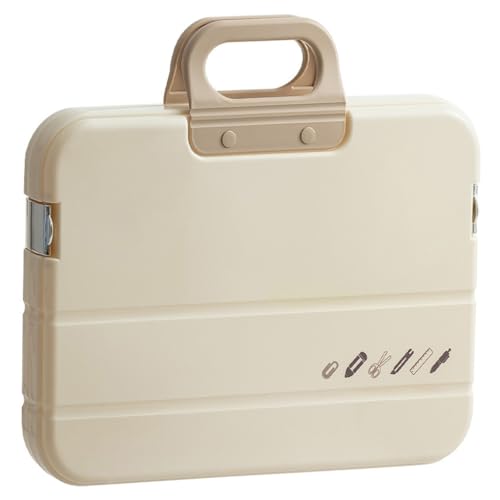 A 4 File Organizer with Handle Document Box File Storage Box Stationery Supplies for Office and Home