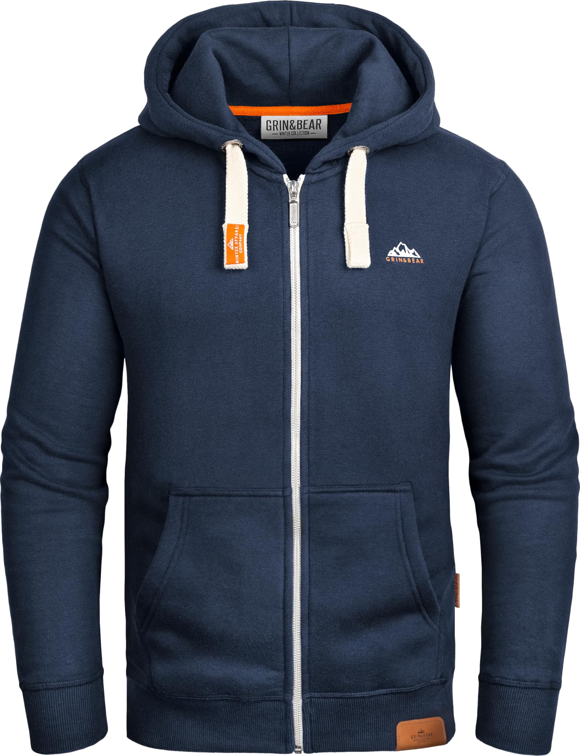 Grin&Bear Herren Kapuzenpullover Navy, S, GEC022