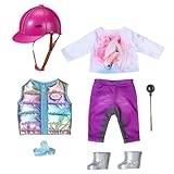 BABY born Deluxe Reiter-Outfit mit Hose, Stiefeln und Helm für 43 cm Puppen, 831175 Zapf Creation