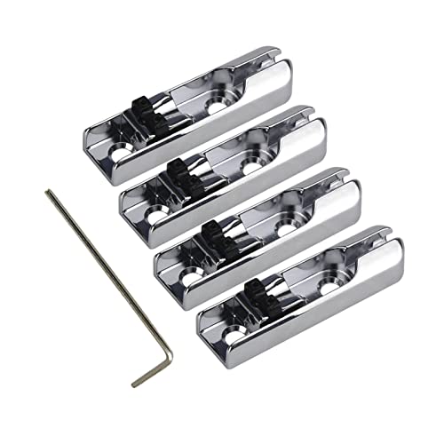 4 Stücke Individuell 4 String Bass Brücke Chrom Bass Gitarre Teile Gitarrebrücke