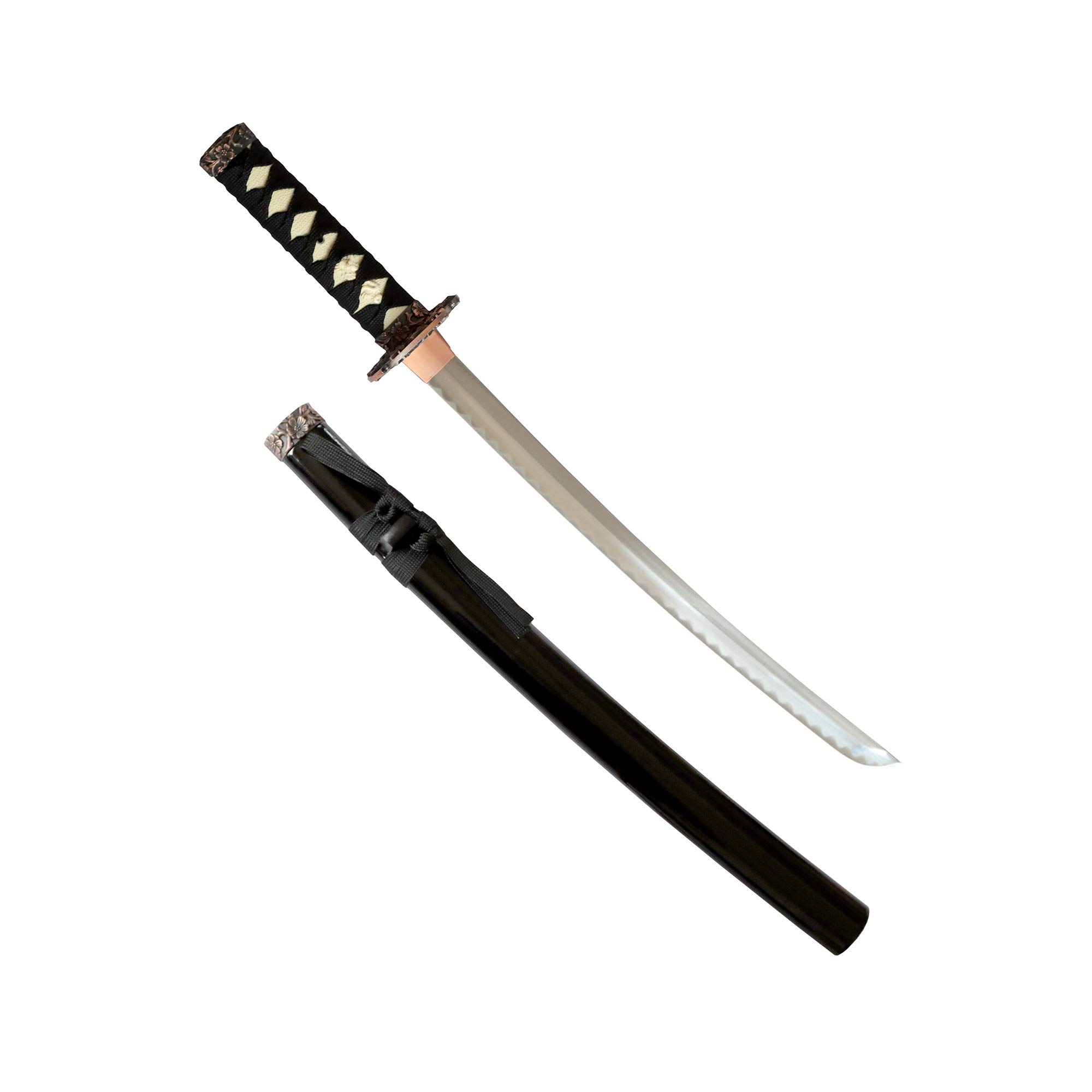 DEPICE Wakizashi Samurai Kurzschwert geschärft mit Antikfinish - 630 g / 60 cm, uni