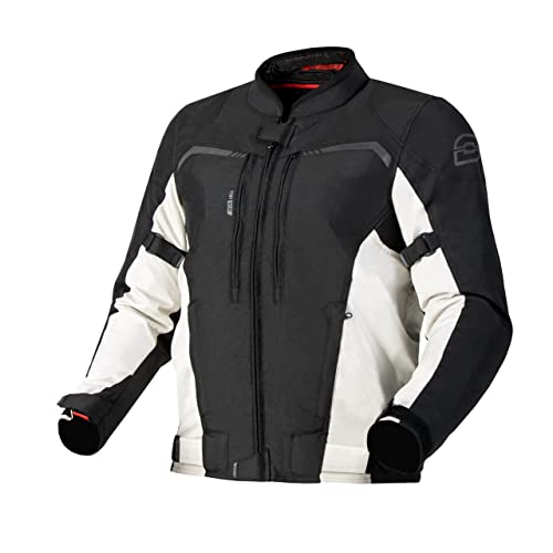 OZONE MOTO Herren Delta Iv Textile Motorradjacke, Schwarz/Grau, XL