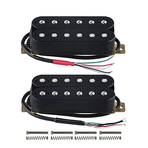 ZENGXUE Set Von Doppelspulen E-Gitarre Humbucker Pickups Hals & Bridge Pickups Black Guitar Parts Humbucker Tonabnehmer Set