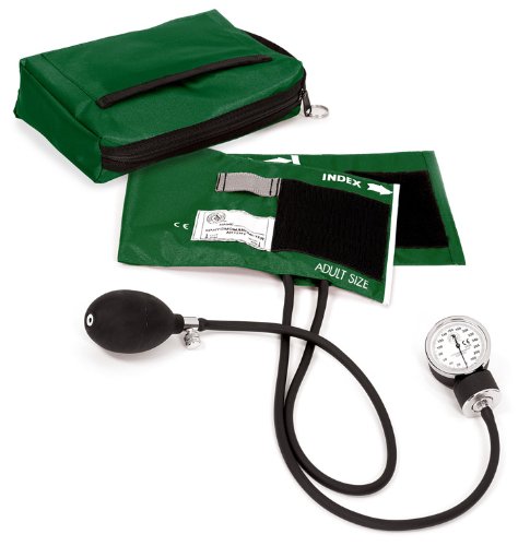 NCD Medical/Prestige Medical Premium Aneroid-Manometer mit passender Aufbewahrungstasche, Jagdgrün