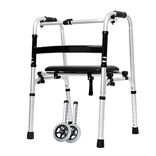 Rollator für Senioren, Rollator, ältere Menschen, Behinderte, Armlehne, Hilfsgehilfe, zusammenklappbarer Gehhilfe, Gehhilfe, Gehhilfe, Gehhilfe, D-Stern des Lichts nach vorne