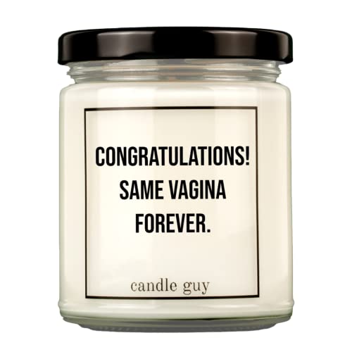 candle guy Duftkerze | Congratulations! Same vagina forever. | Handgemacht aus 100% Sojawachs | 70 Stunden Brenndauer