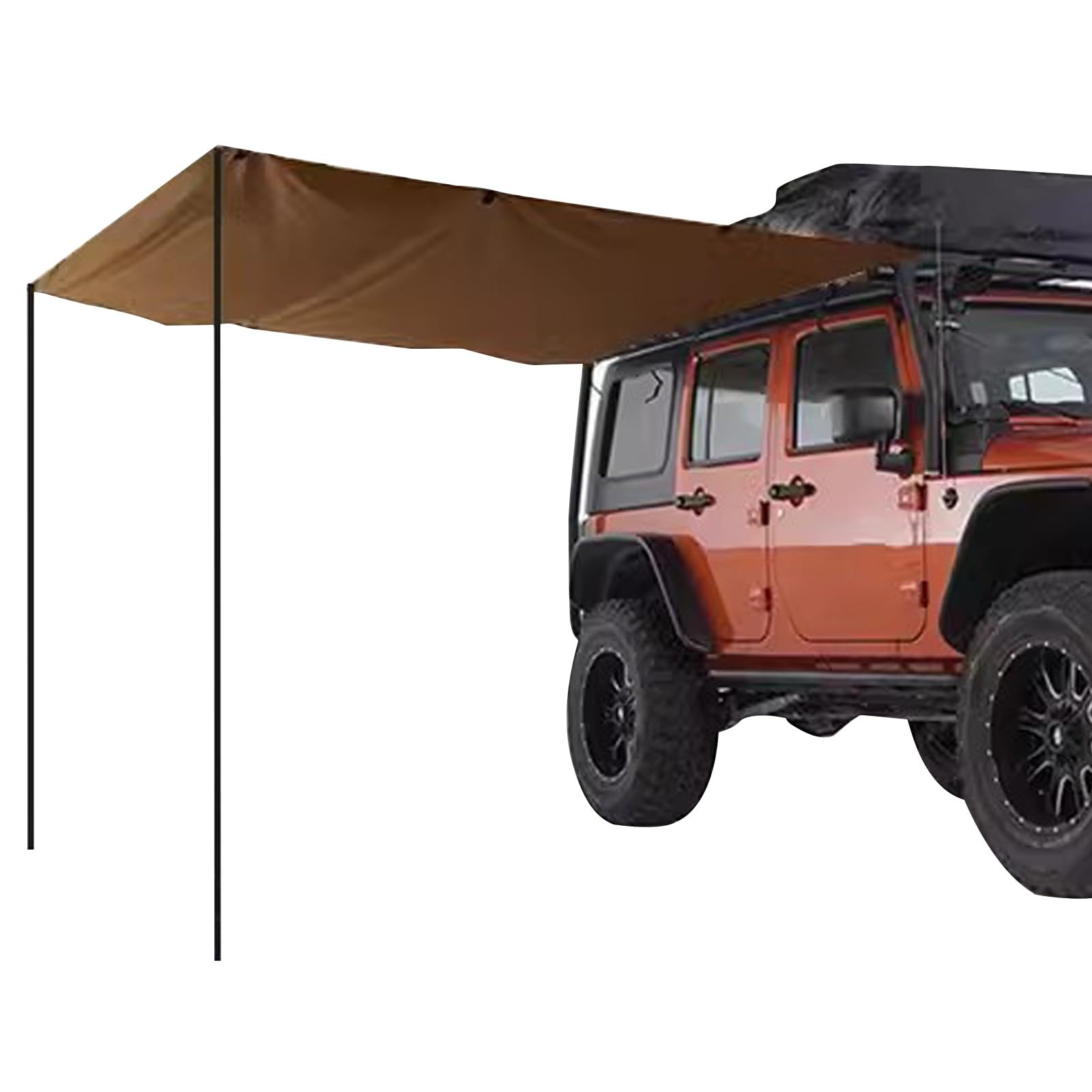 Auto Vorzelt Camping, Outdoor-Markise, tragbare Auto-Markise for Camping, Bergsteigen, Angeln(Brown,Large)