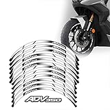 STATUZ ADV350 Reflektierendes Motorradzubehör Für Honda ADV350 ADV 350 Radaufkleber Auf Der Innenseite des Nabenaufklebers Felgenstreifenband Schmücken (Color : 3)