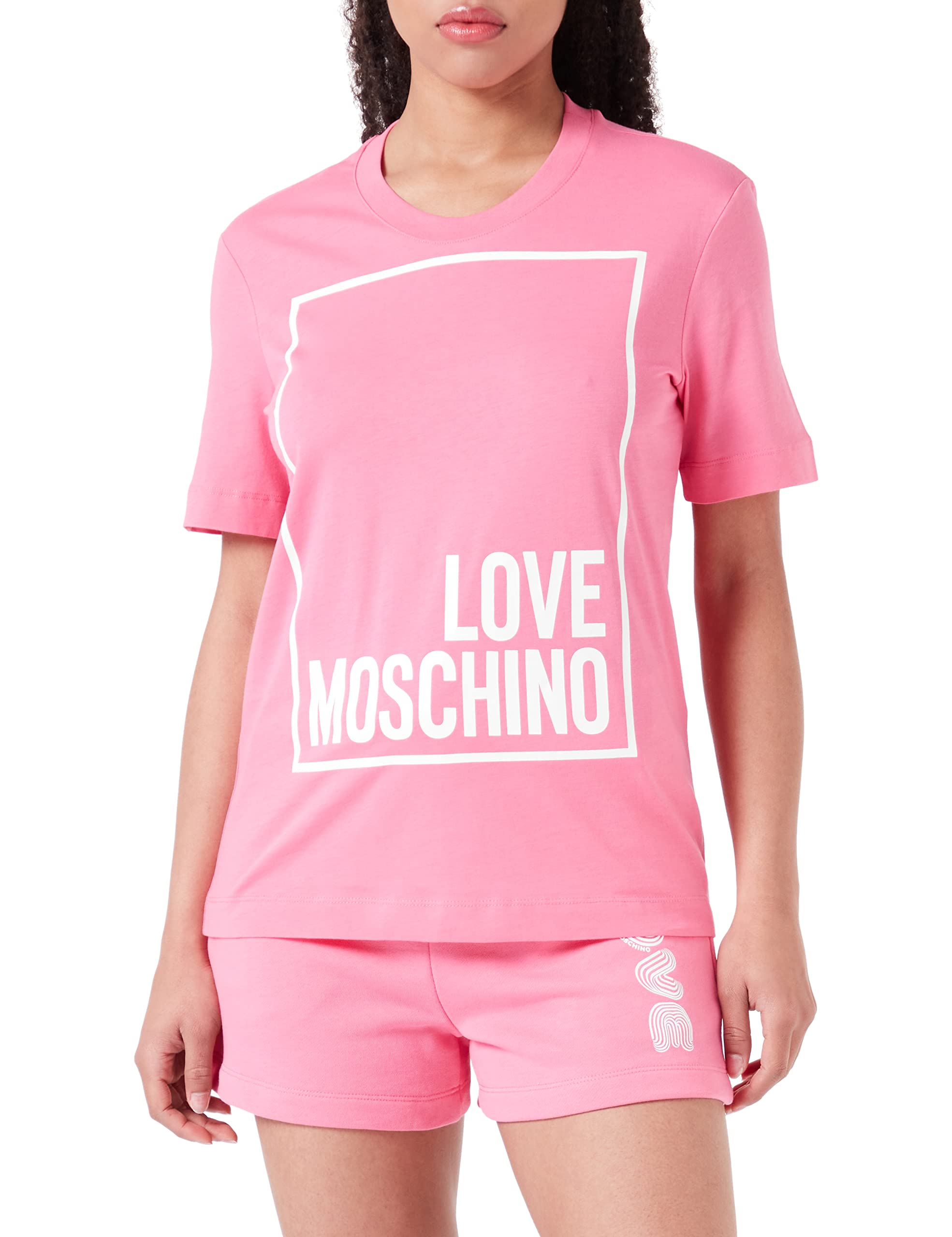 Love Moschino Women's Regular fit Short-Sleeved T-Shirt, Fuchsia, 44