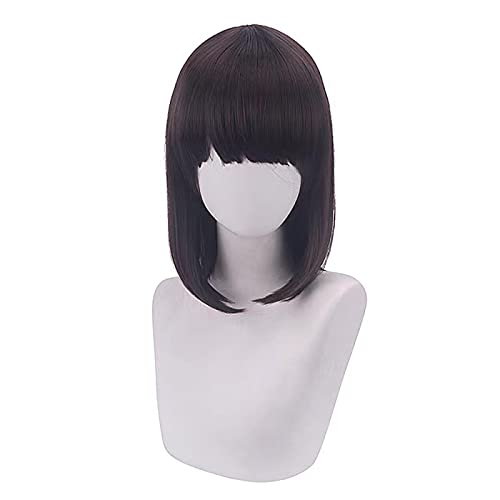 Anime cosplay perücke 30cm Anime Saenai Heldin Kein Sodat-Kata Cosplay Megumi Kato Perücke Rolle Spielen Perücken Halloween Cosplay Kurze braune Haare Perücke Kappe