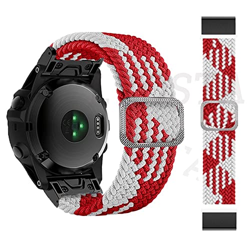 BANDKIT 26 mm Sportarmband für Garmin Fenix 6X 6XPro 5X 5XPlus 7X Descent MK1/MK2/MK2i, geflochtenes Schnellverschluss-Uhrenarmband, 26mm For Fenix 6X 6XPro, Achat