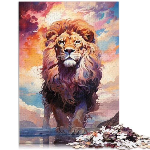 Puzzle, Lernspiele, Kunstlöwe, Puzzle 1000 Teile, Holzpuzzle, Spaß für Aktivitäten zu Hause, Geburtstagsgeschenk, Reisegeschenk, 1000 Teile (50 x 75 cm)