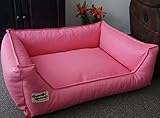 Hundebett Hundesofa Schlafplatz Kunstleder Similpelle 120 cm X 100 cm rosa