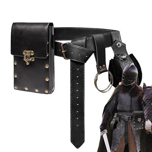 Steampunk-Gürteltasche, Punk-Stil-Gürteltasche für Frauen - Gothic Taillentasche Fanny Pack | Renaissance-Gürteltasche, PU-Leder, Steampunk-Tasche, Geldbörse, Kettenbeintasche