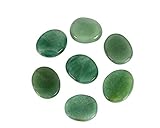 Natürlicher Kristall rau 7-teiliges Set mit natürlichen Massagesteinen for professionelles Spa oder Heim-Spa, glatte und natürliche Massagesteine (Color : Green Aventurine)