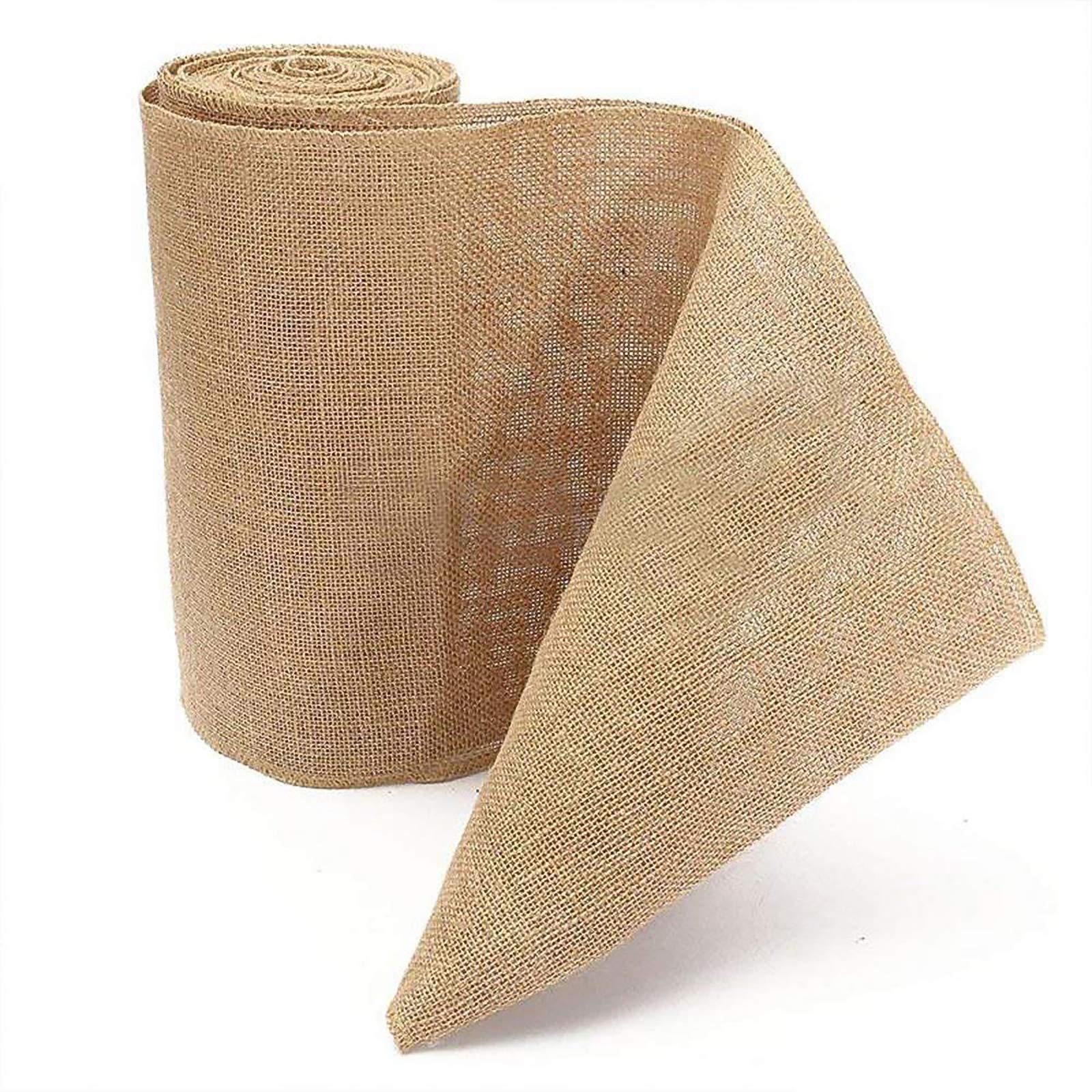 ALLOMN Jute Tischdecke, 10 Meter 30cm Breite Tischläufer Vintage Tischdekoration Weg Natürliche Jute Tischdekoration Jute Roll Hochzeit Tischdecke